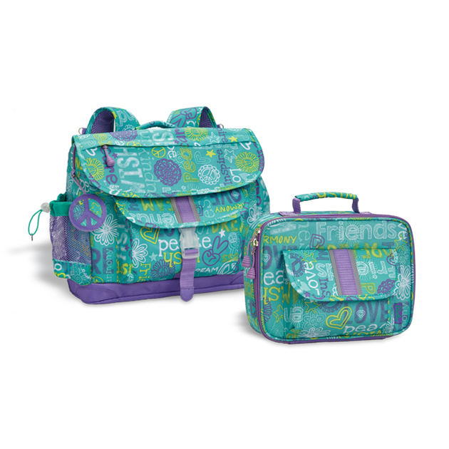 Bixbee Hope Peace Love Lunchbox - Kids Lunch Box, Insulated Lunch