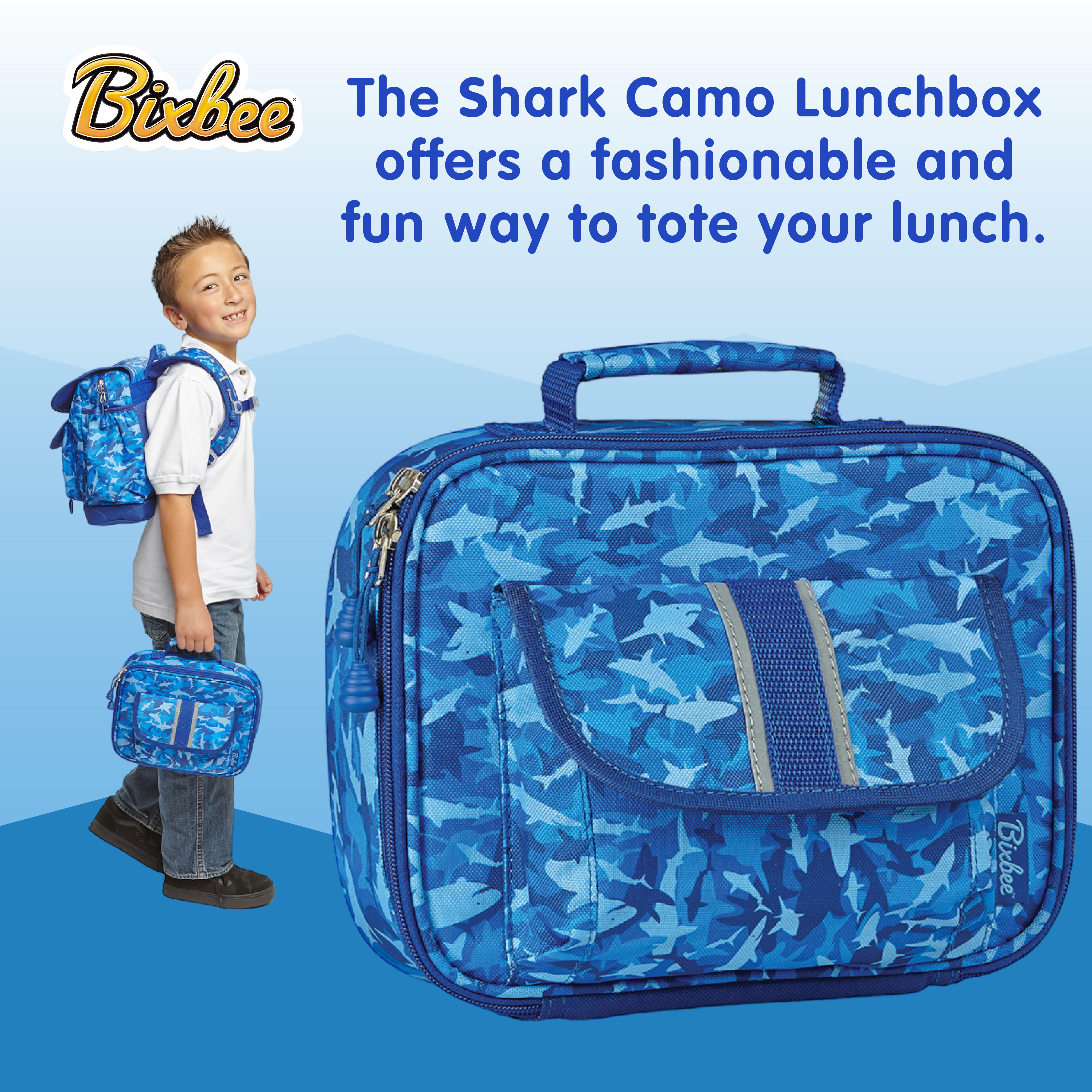 Kids Lunch Boxes, Shark Camo Lunchbox