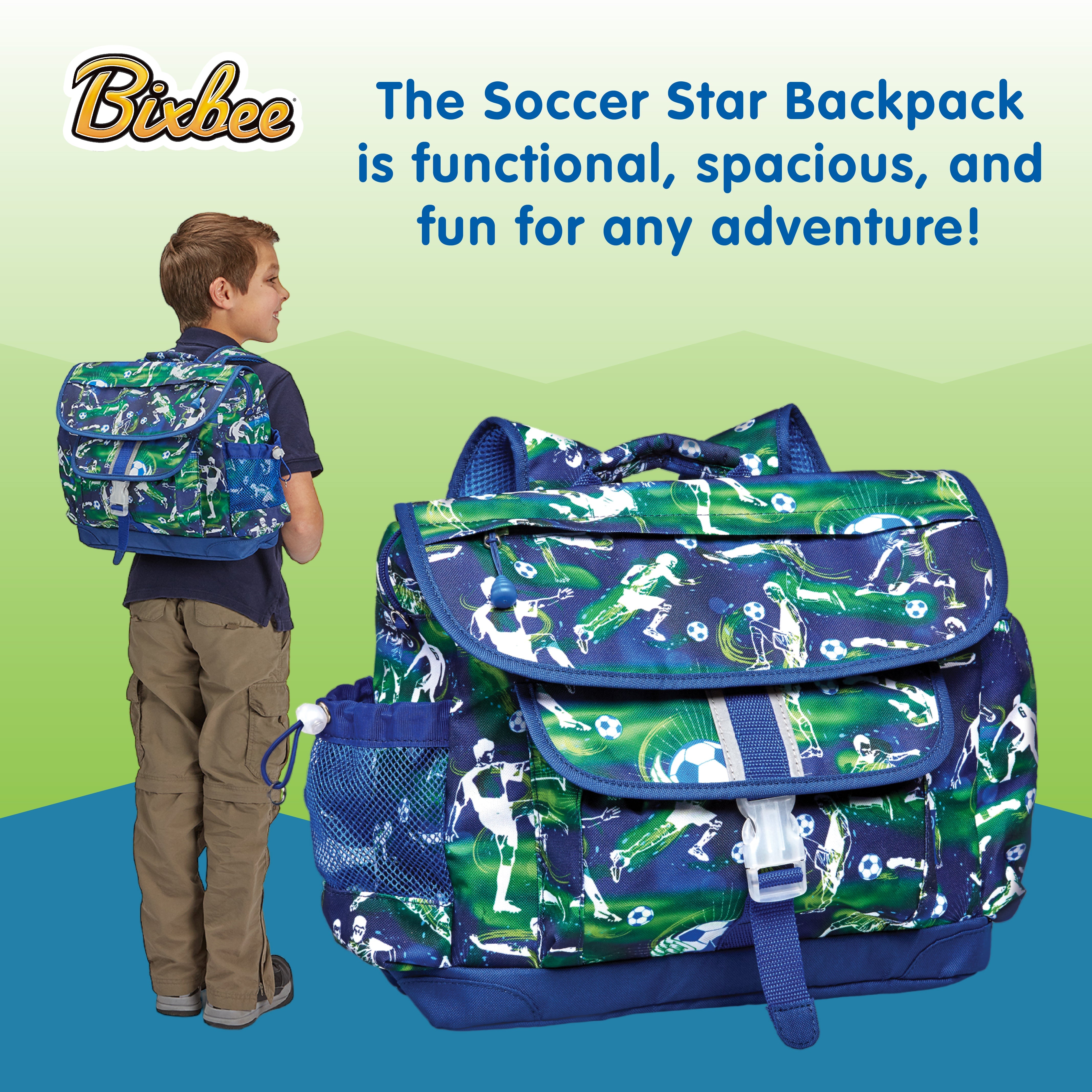 Bixbee Meme Space Odyssey Large Backpack, Blue 