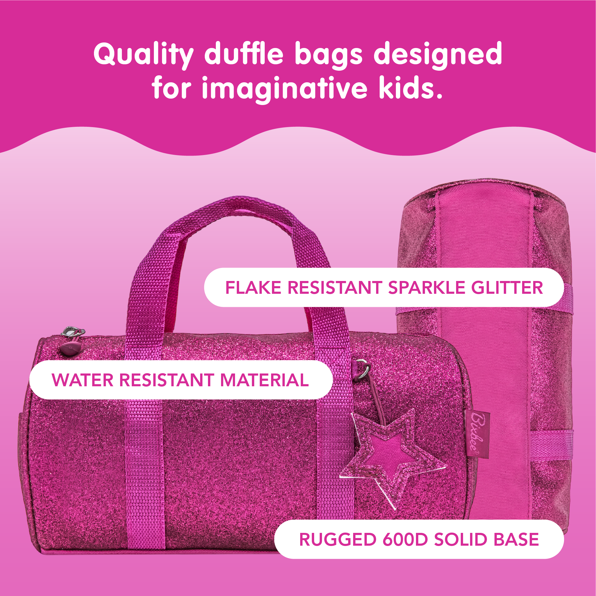 Kids Duffle Bags, Sparkalicious™ Pink Duffles