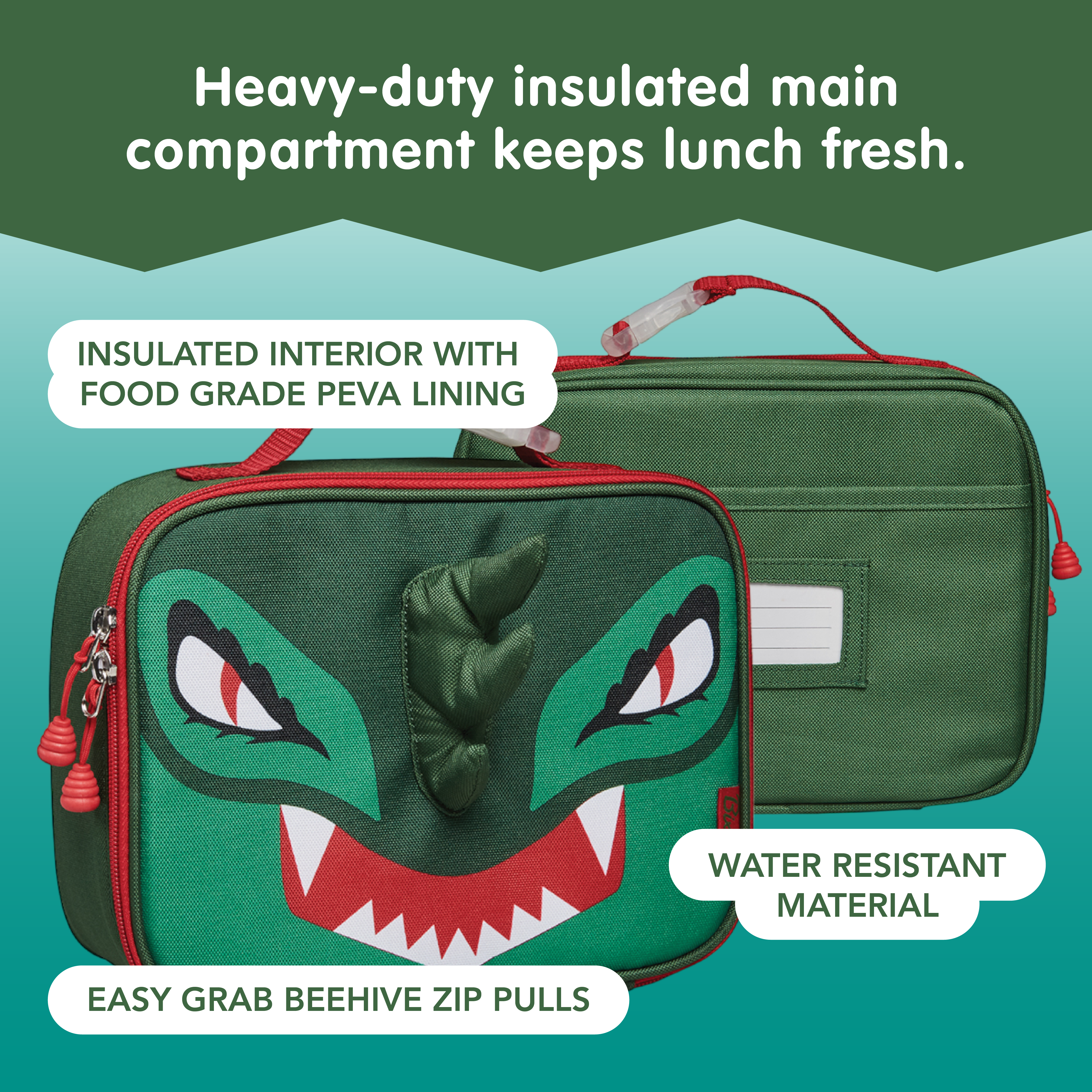 Dinosaur Lunch Box Kids Dino Insulated Bag Soft Mini Cooler