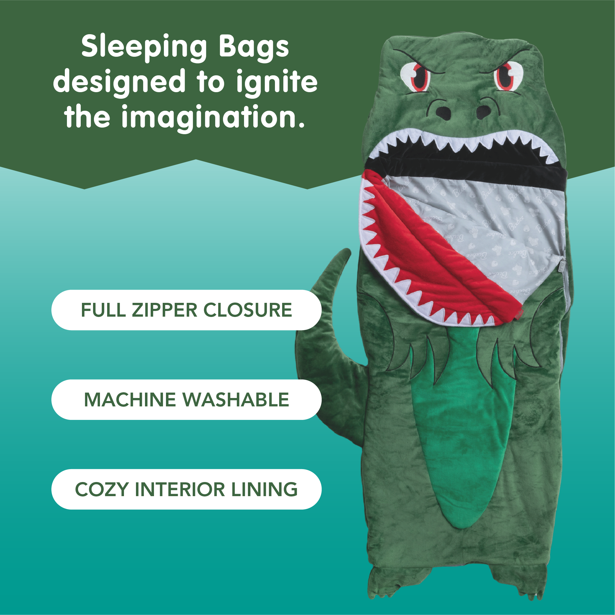 Shaped Dino Sleeping Bag