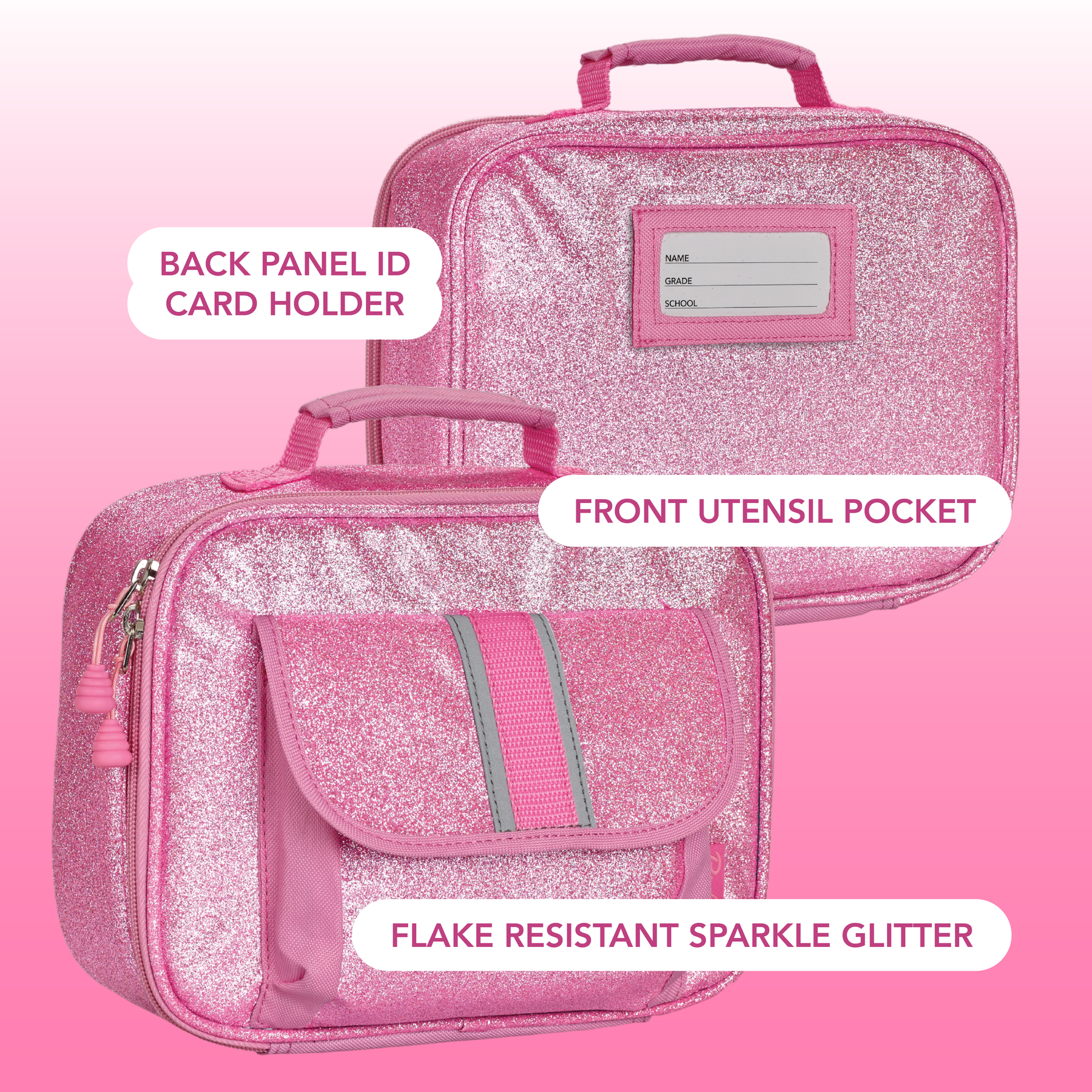 Gear-Up Neon Pink Solid Lunch Box