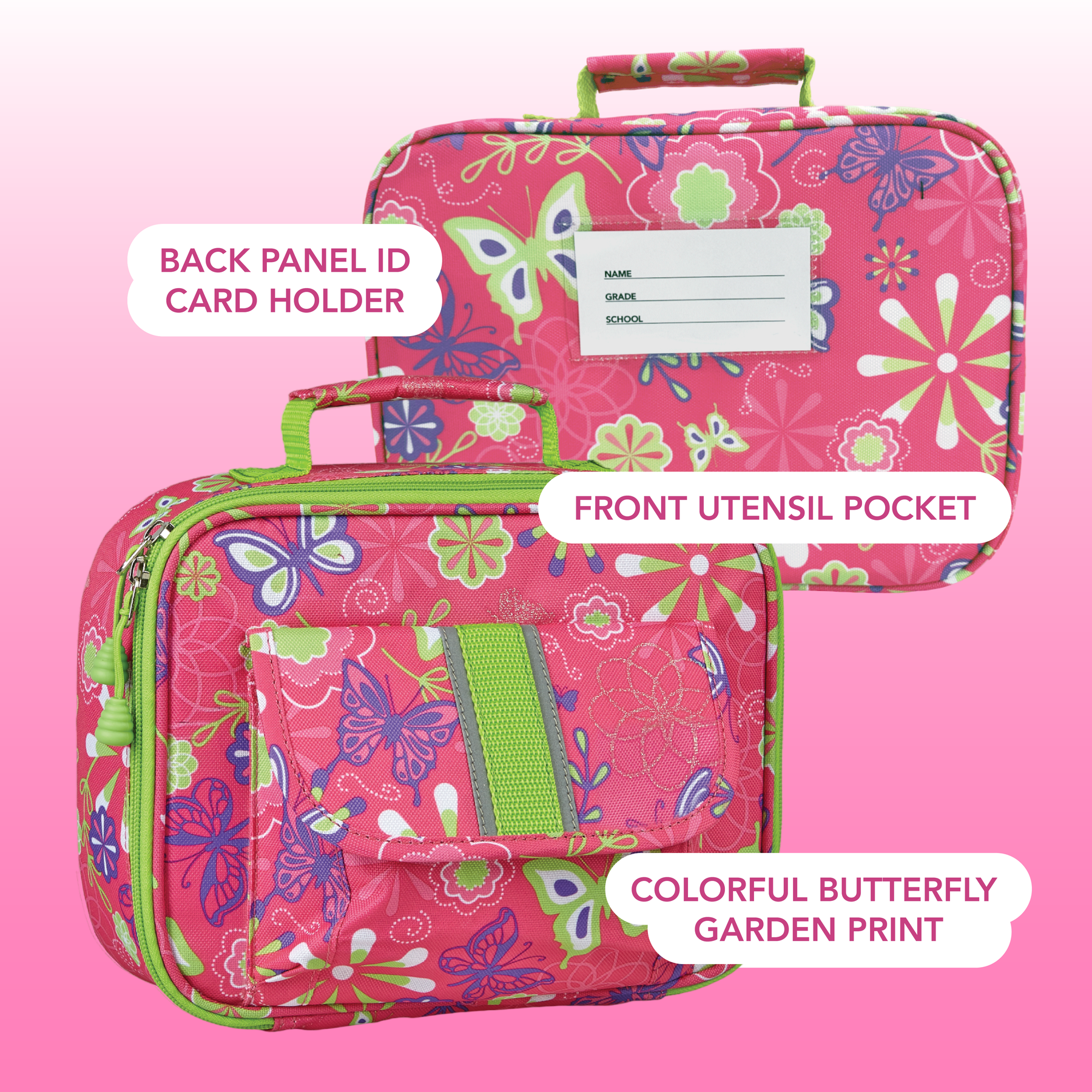 Bixbee Butterfly Garden Lunchbox - Kids Lunch Box, Insulated Lunch Bag for  Girls and Boys, Lunch Boxes Kids for School, Small Lunch Tote for Toddlers