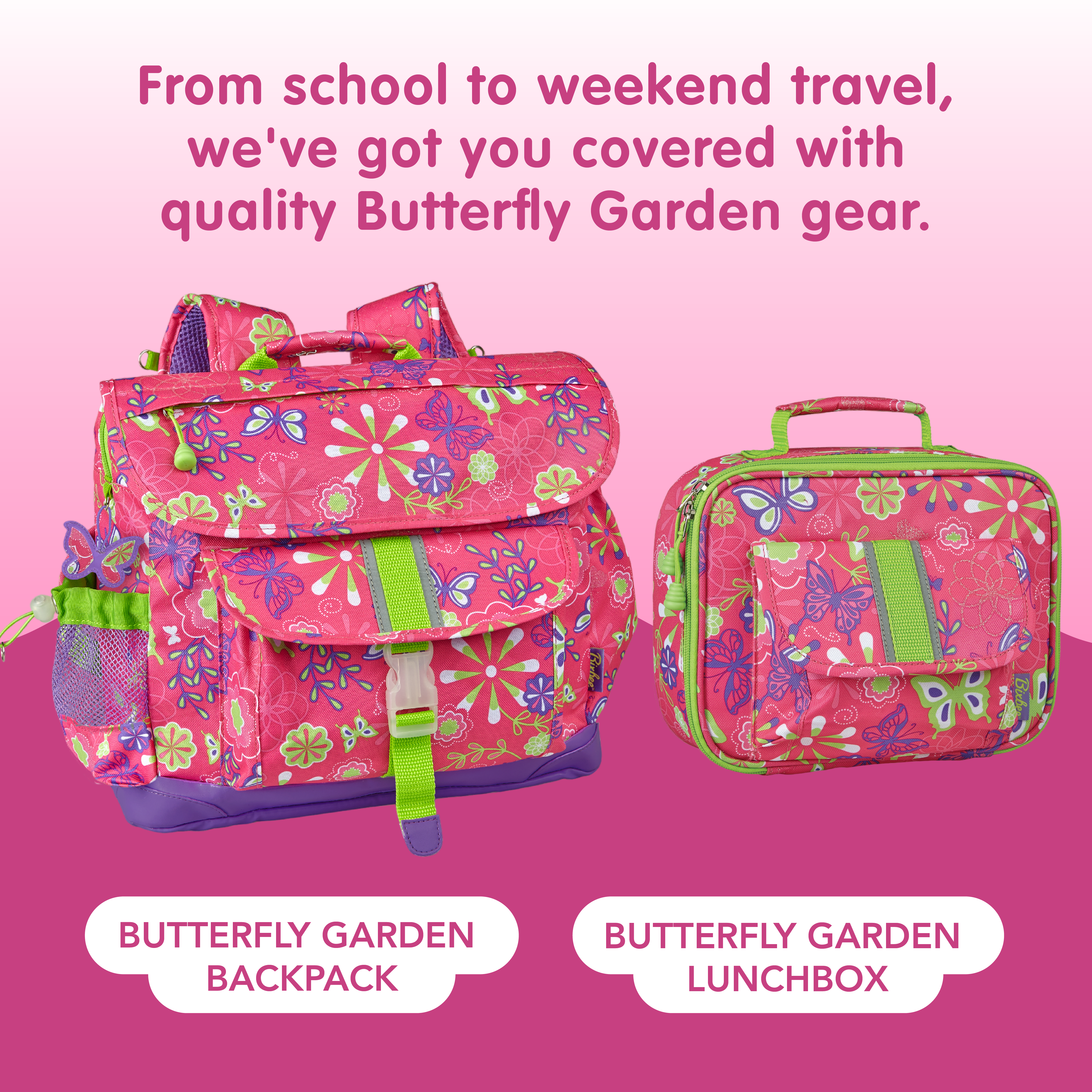 Bixbee Butterfly Garden Lunchbox - Kids Lunch Box, Insulated Lunch